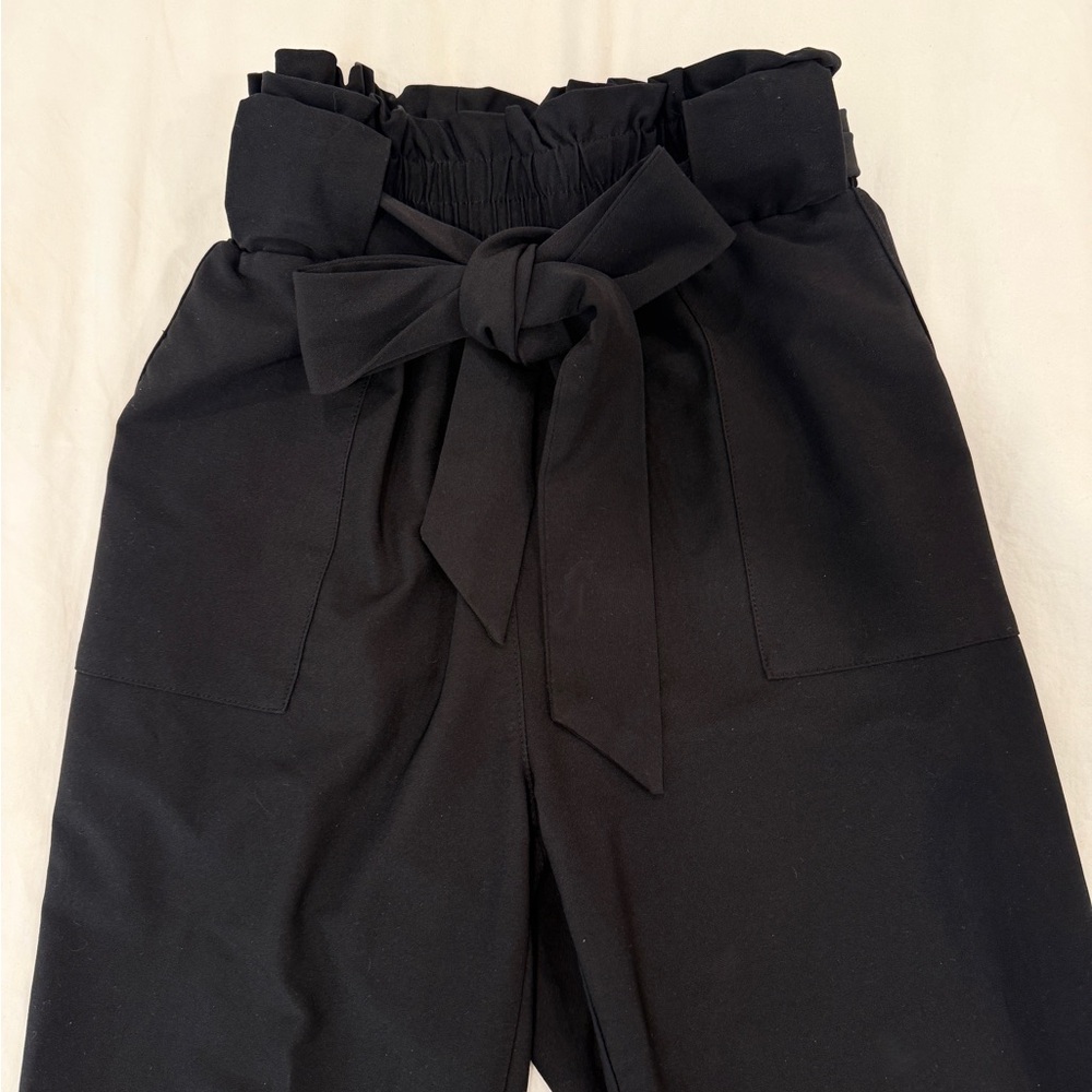 High Waisted Paper Bag Pants